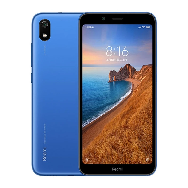 Смартфон Xiaomi Redmi 7A 7 A, 2 Гб, 32 ГБ, Snapdargon 439, экран 5,45 дюйма, камера 12 МП, функция распознавания лица, аккумулятор 4000 мАч - Цвет: Blue