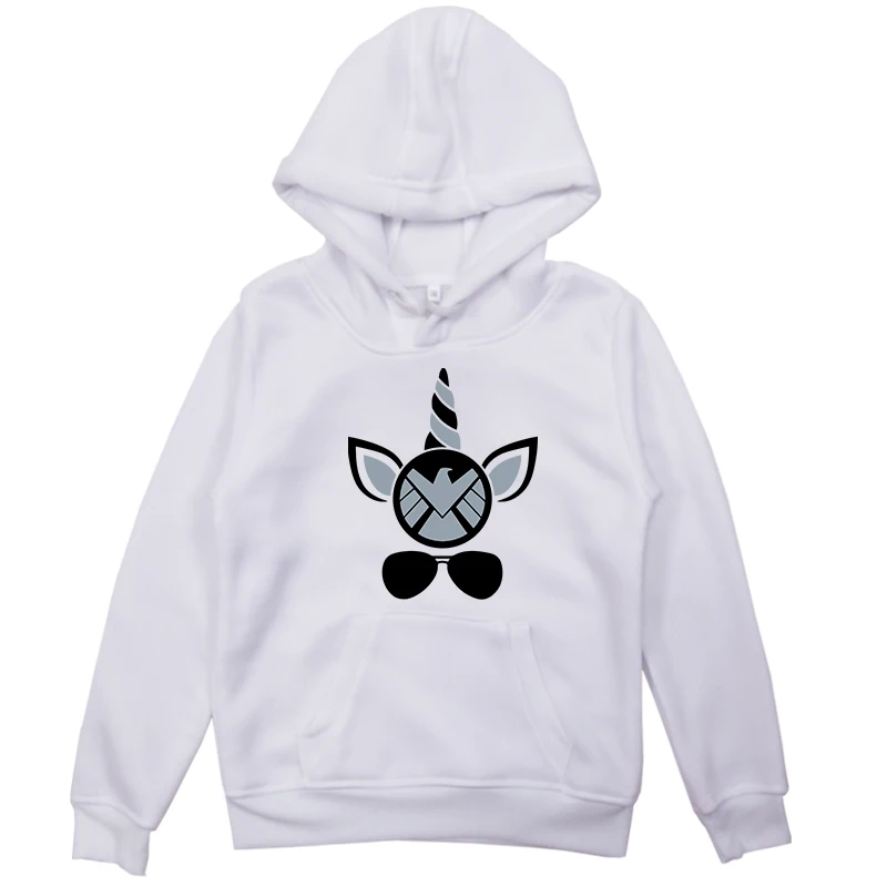 Hoodies 7 Модные толстовки с капюшоном с единорогом и супергероем для мальчиков и девочек; пуловер; Детские зимние плотные толстовки; повседневные топы для малышей; костюм - Цвет: Hoodies 7