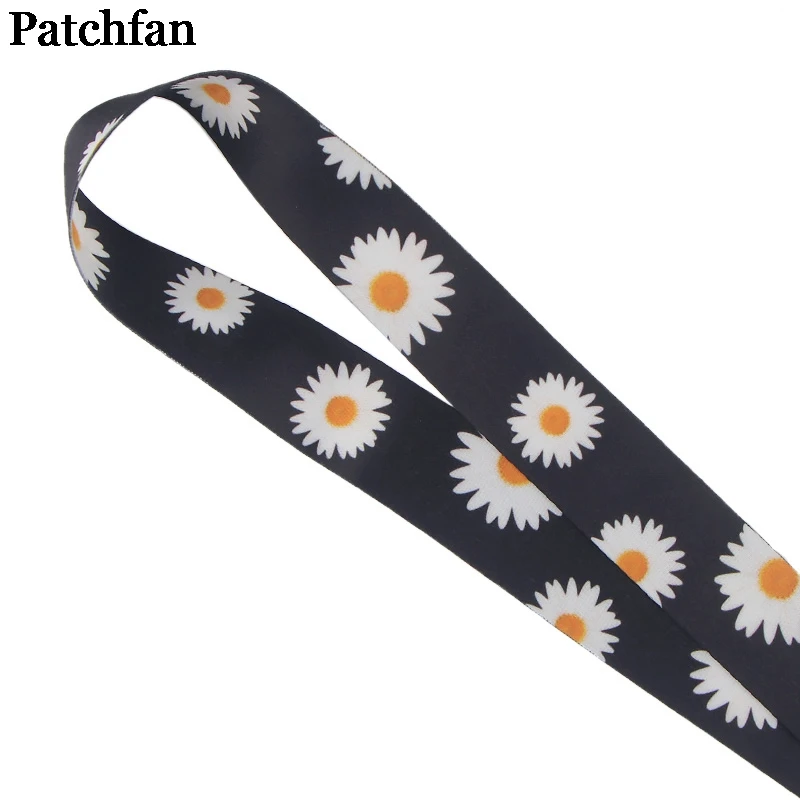 Patchfan маргаритки цветы ремешки для ключей в мобильный телефон ремни Ожерелье держатели карт тесьма ленты брелок на веревке камера A2355