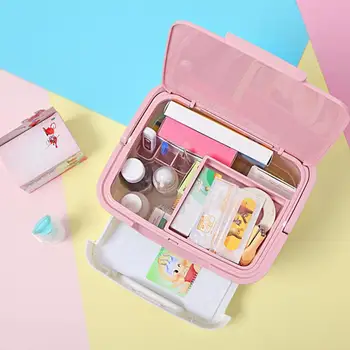 

Multi-Functional Storage Box Household Multi-Tiers Portable First Aid Kit Storage Box For Home Office Storage Basket