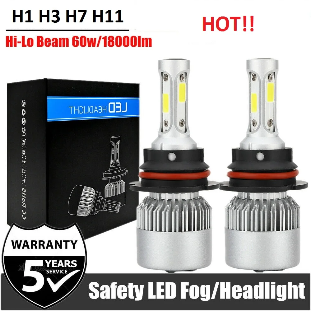 Светодиодный H1 H3 H7 H4 H13 H11 9004 880 9007 Авто S2 для автомобильных фар 72 Вт 8000LM 6500K для детей в возрасте от 9 до 36В 200 м дальность освещения