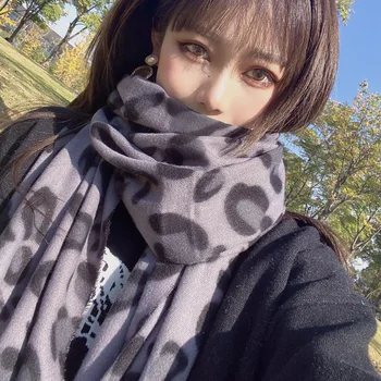 

Women Scarf Luxury Brand 2019 Leopard Print Scarf Shawl Pashmina New Dot Viscose Autumn Shawl hijab scarf For Women Modis