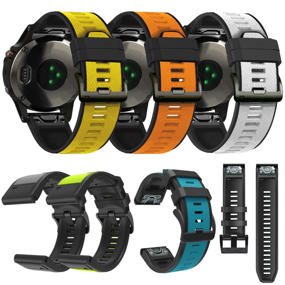 

26mm wristband For Garmin Fenix 5X/5X plus/Fenix 3/Fenix 3 HR/Fenix 6X/6x pro Silicone Sport watchband straps smart Accessories