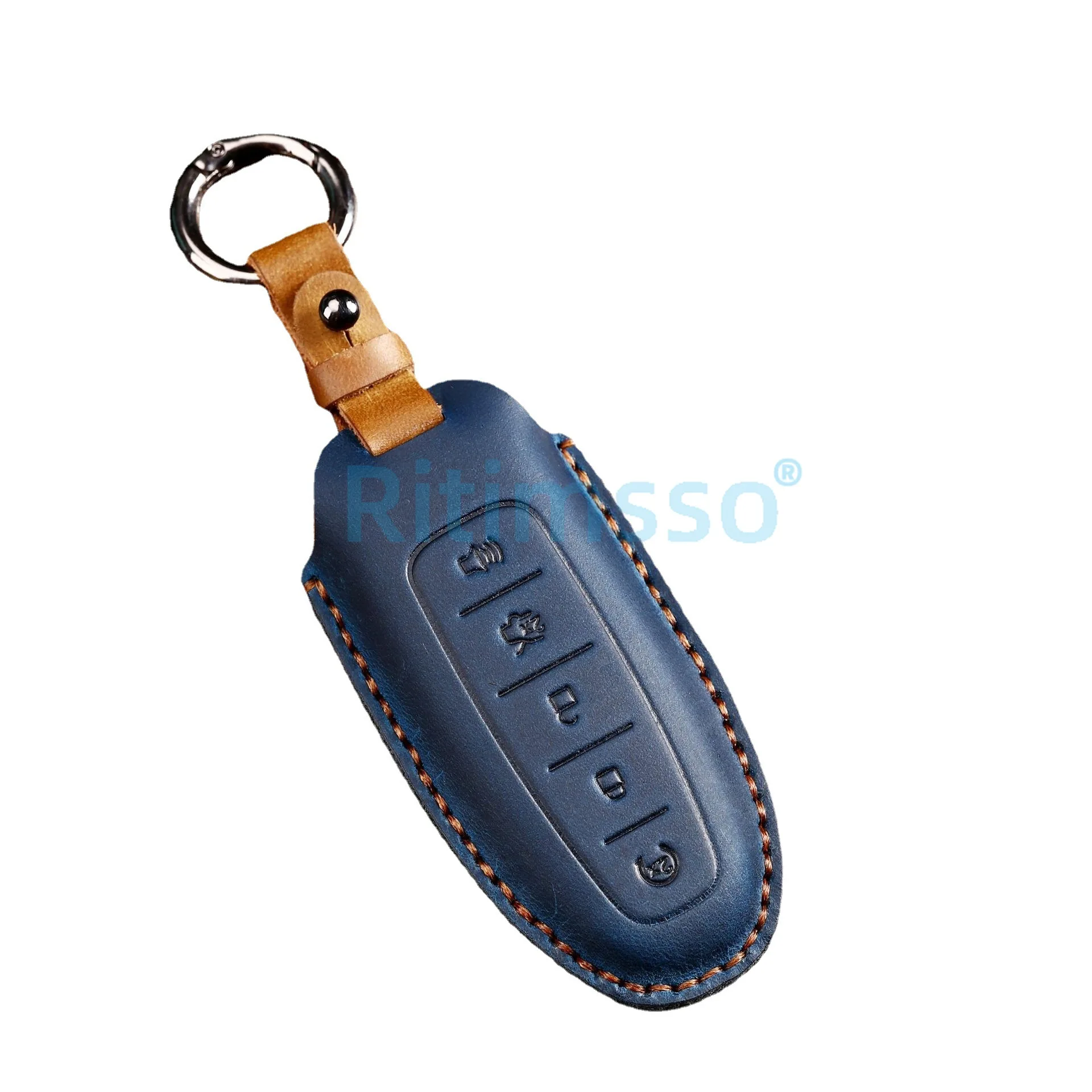  RUSTIC TOWN Leather Key Holder - Smart Fob Car Key