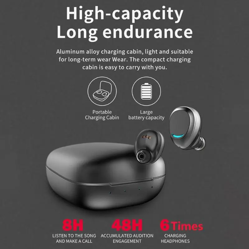 U9 TWS беспроводные Bluetooth наушники-вкладыши сенсорное управление наушники с зарядным устройством настоящие Беспроводные Мини спортивные наушники для Xiaomi