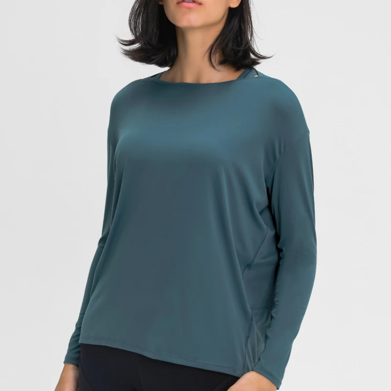 

Nepoagym HEART Long Sleeve Workout Tops Women Silky Loose Fit Yoga Top Brushed Material Sports Shirt Ladies Workout Tops