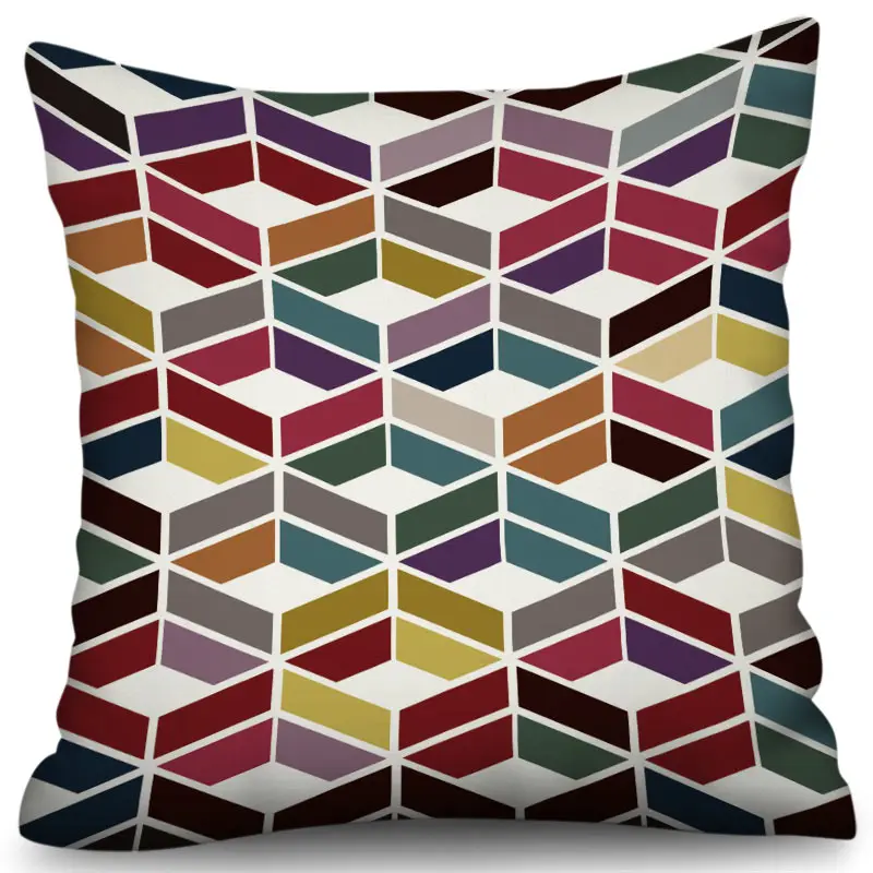 Наволочки для дивана 50*50 45*45 наволочки геометрические подушки для домашнего декора винтажные декоративные подушки - Цвет: Фиолетовый