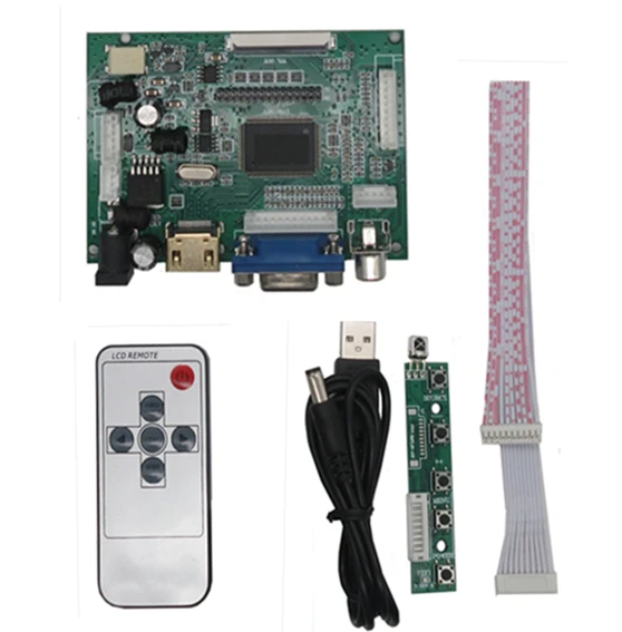 Аксессуар пряди Banana Pi M3/Pro ЖК-дисплей экран TFT ЖК-монитор AT090TN10+ комплект HDMI VGA вход драйвер платы - Цвет: Only Control Board