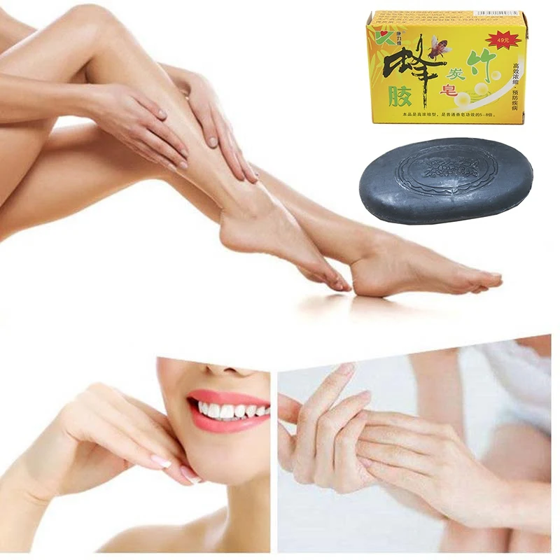 Wholesale Propolis Charcoal Soap Sterilization Detoxification Wart Removal Active Energy Selenium-Rich Soap New