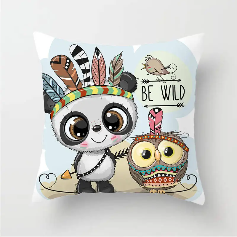 Owl Decoration Cushion Cover Polyester Throw Pillow Case Cover Decoration Pillowcases Decorative Pillows Cover TP136 - Цвет: TP13625