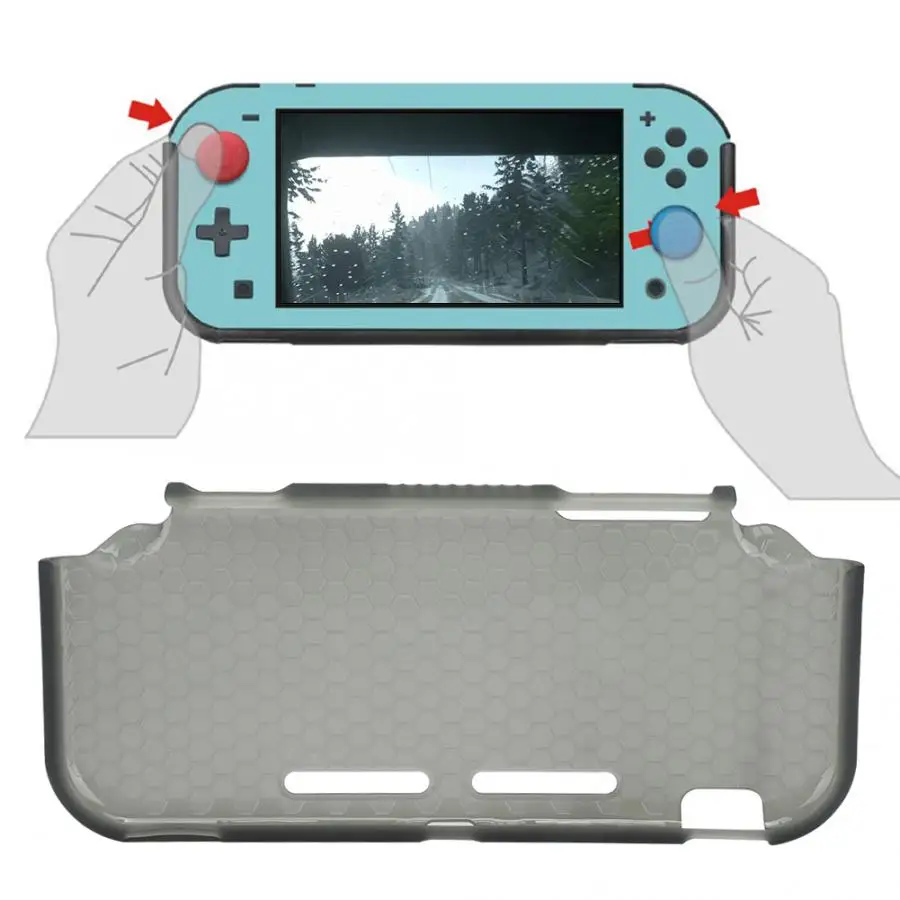 Nintendo Switch Lite консоли Защитный чехол+ держатель+ Защитная пленка+ ДЖОЙСТИК Кепки 7-в-1 аксессуары комплект Защитная пленка для Nintendo Switch