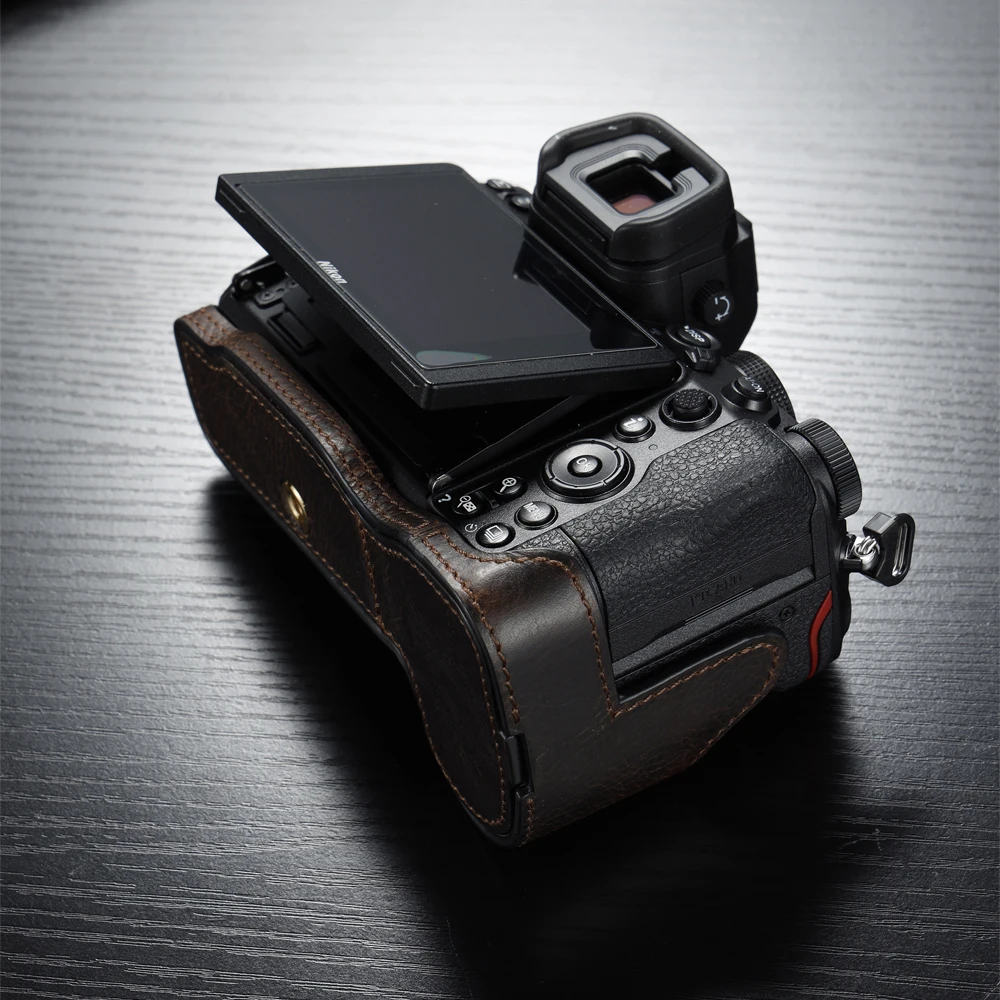Nikon z6 z7用純正レザーカメラケース,ハンドメイド,nikon z5
