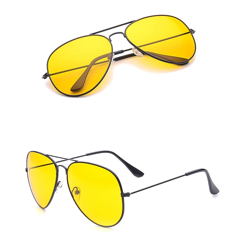 1 шт., Модные Винтажные Солнцезащитные очки в металлической оправе, сплав, для водителей, очки ночного видения, очки для вождения, авто аксессуары