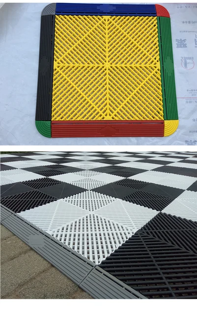 Free Samples Durable Pp Garage Floor Tiles Pvc Plastic For Car Care Shop  Detailing Workshop 40x40x1.8cm - Mat - AliExpress