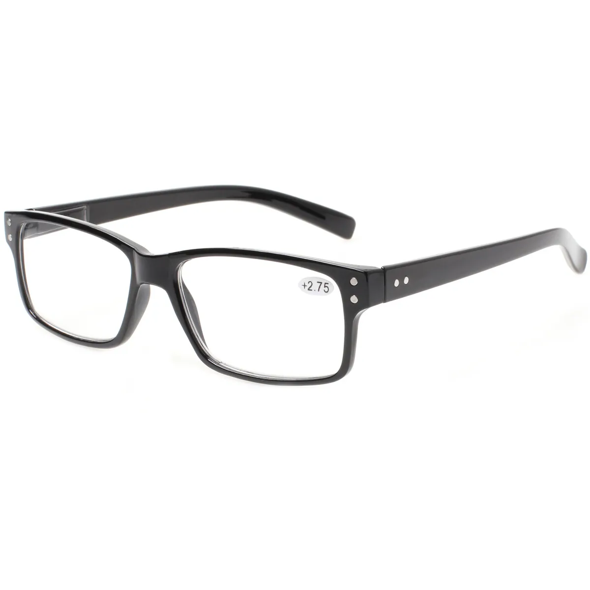 Turezing Classic Spring Hinge  Black Reading Glasses for Men and Women HD Eyeglasses Diopter +0.5+1.0+2.0+3.0+4.0+5.0+6.0