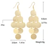 European and American fashion punk rock nightclub exaggerated frosted Wafer Drop Tassel Earrings  XY-E738 ► Photo 2/6