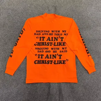 

3D Foam Printing Kanye West CPFM for Jesus is king Long Tee t shirt men women Streetwear Hip Hop Casual T-shirts