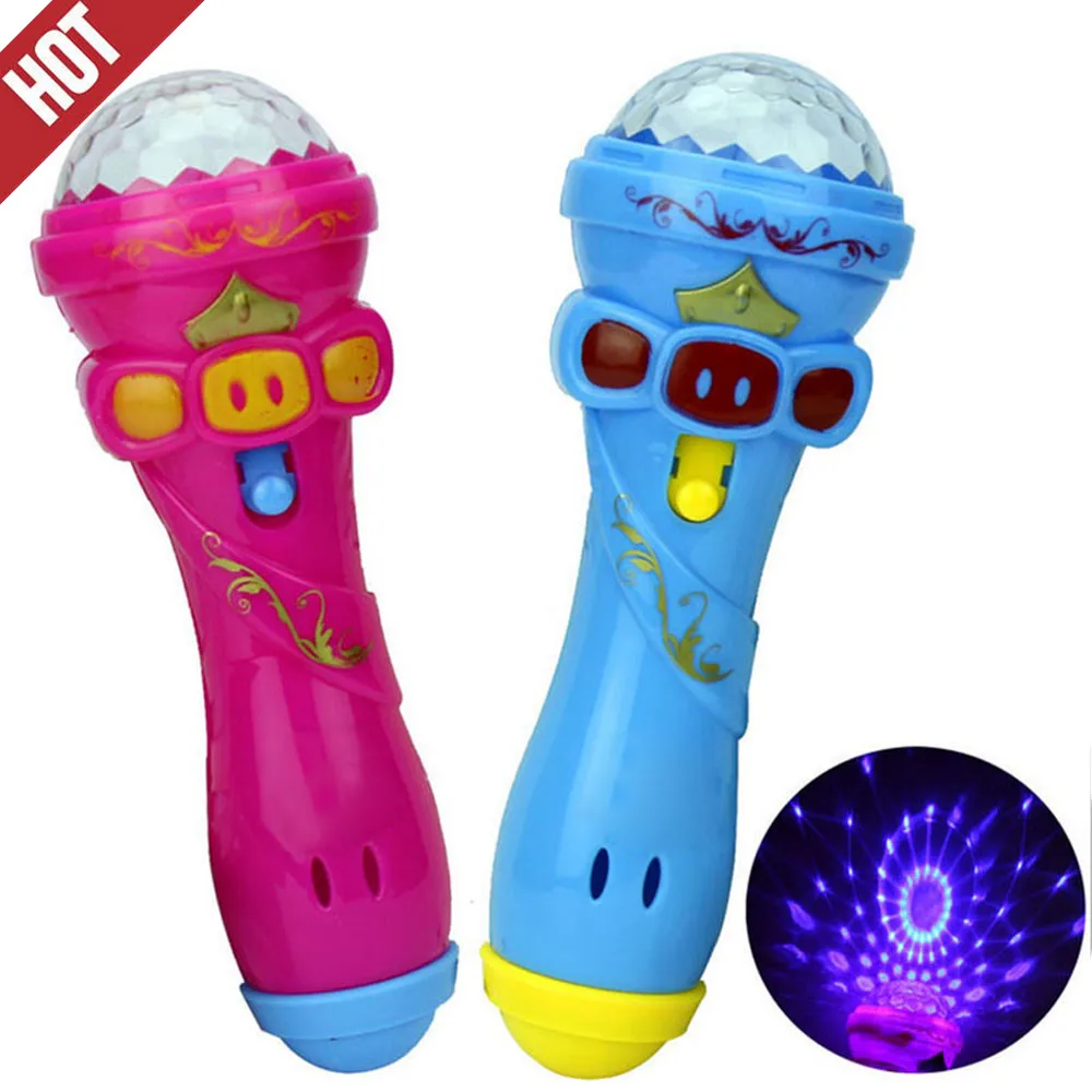 

Kids Microphone Toys Wireless Musical Instrument Children Karaoke Funny Lighting Microphone Model Toys Gift For Kids to party