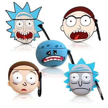 

Cool Funny Rick and Morty Wireless Bluetooth Earphone case For AirPods pro For AirPods 1 2 Cute Silicone Cartoon Earphone Cover