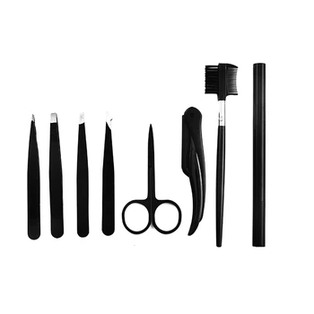 

8 in 1 Eyebrow Grooming Kits Tweezers Eyebrow Scissors Brush Eyebrow Pen Professional Eyebrow Shaper with Case