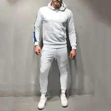 Харадзюку толстовки костюмы мужские осень зима карман Толстовка Топ Брюки наборы спортивный костюм Осенняя зимняя одежда