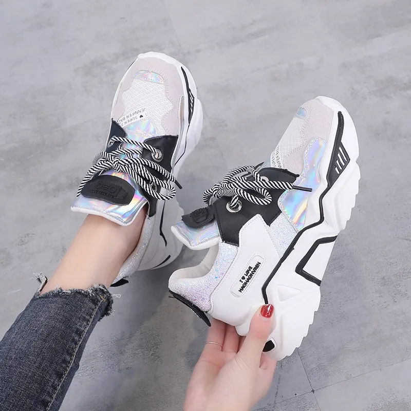 

Women's sneakers spring new Fashion color matching low-top non-slip Lightweight casual wild platform student tide shoes U27-02