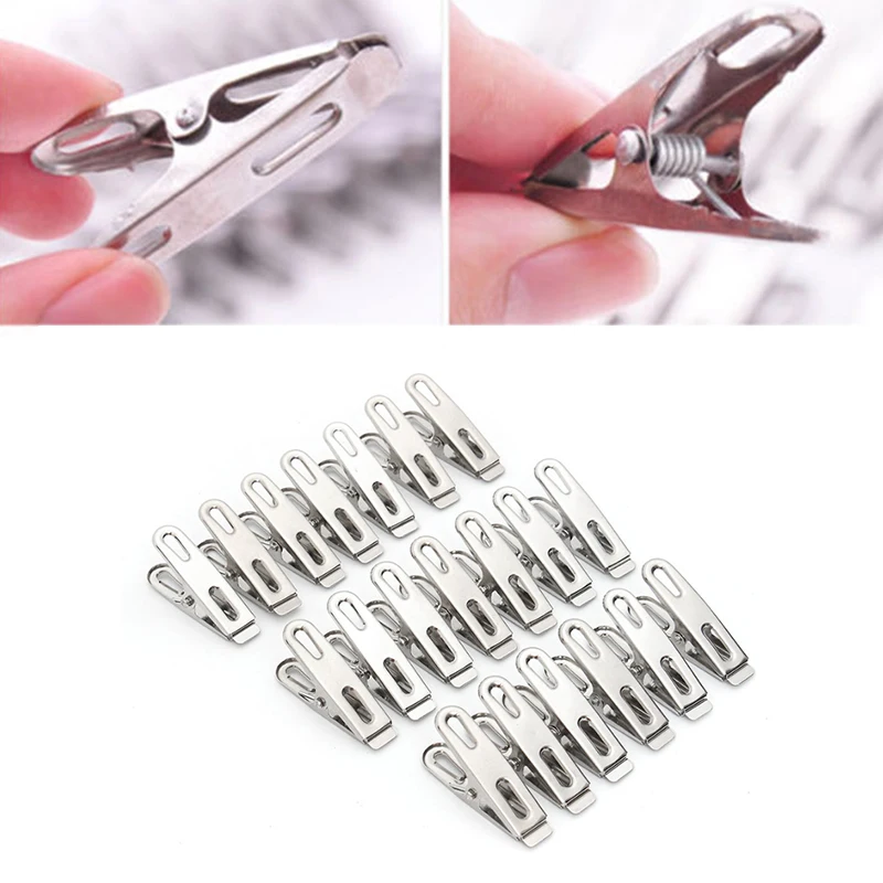 20X METALLO MOLLETTE DA BUCATO Grafette Clip Argento практичный антикоррозийный MOLLETTE DA BUCATO