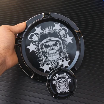 

For Harley Touring Electra Glide Road King Dyna Softail Heritage Fatboy 99-17 Engine Cover Contrast CNC Derby Timing Timer Cover