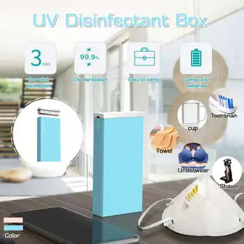 

NEW 2 Colors Portable Disinfection Box USB Small Household Sterilizers LED UV Disinfection Family Sanitizers