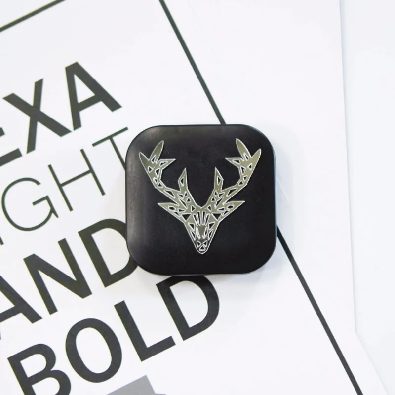 Deer Корейский модный квадратный чехол для контактных линз с бриллиантами, простая коробка для хранения контактных линз, красивый портативный чехол, Рождественский подарок - Цвет: Deer