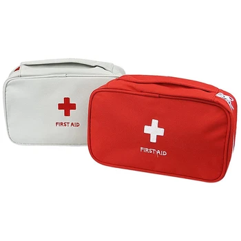 

2 PSC Portable First Aid Empty Kit Pouch Tote Small First Responder Storage Bag Compact Emergency Survival Bag Medicine Bag for
