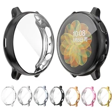 2в1 защита для экрана+ чехол для samsung Galaxy Watch Active 2 40 мм 44 мм защита для бампера HD полное покрытие защита экрана Coque