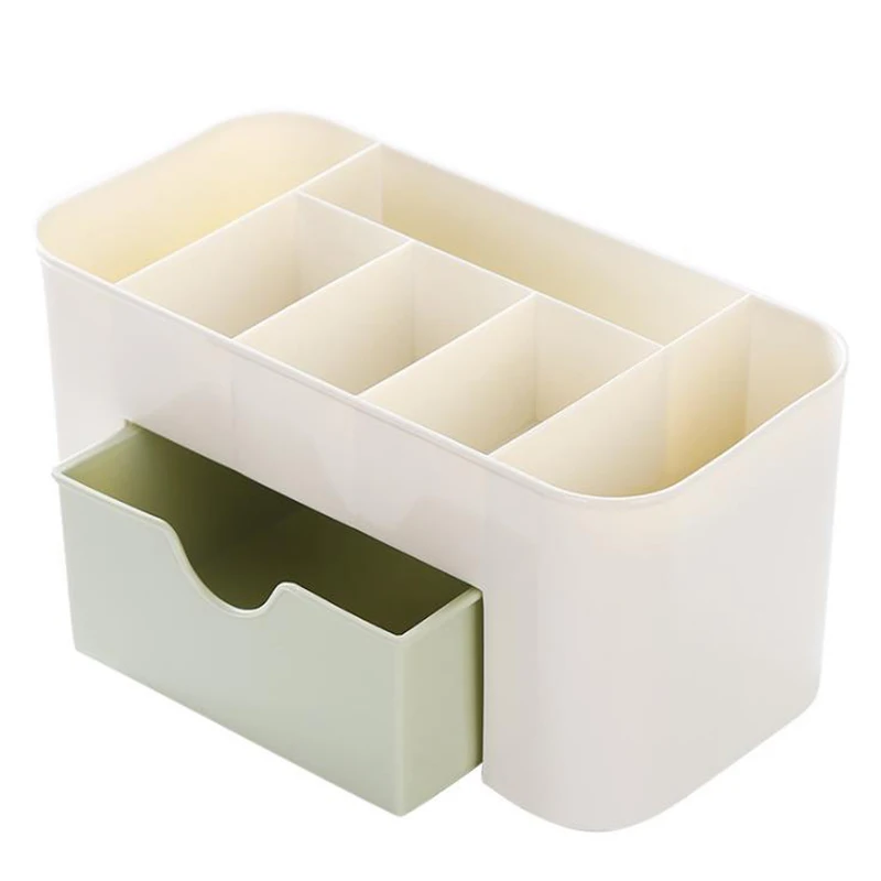 

2PCS Multifunctional Desktop Drawer Storage Cabinet Cosmetic Storage Box Household Supplies Plastic Storage Box