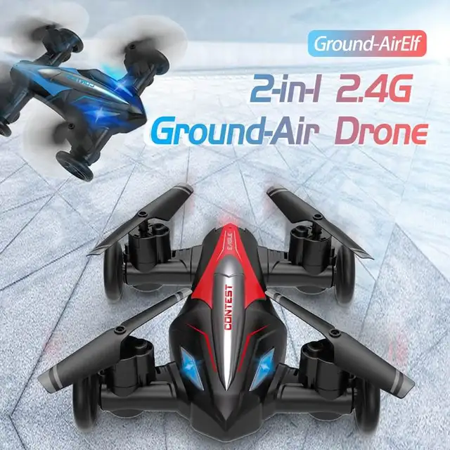 D85 2in1 Mini Drone Air-Ground Flying Car 2.4G Dual Mode Racing Professional RC Car Quadcopter Drones Children Off-road Toy Dron 6