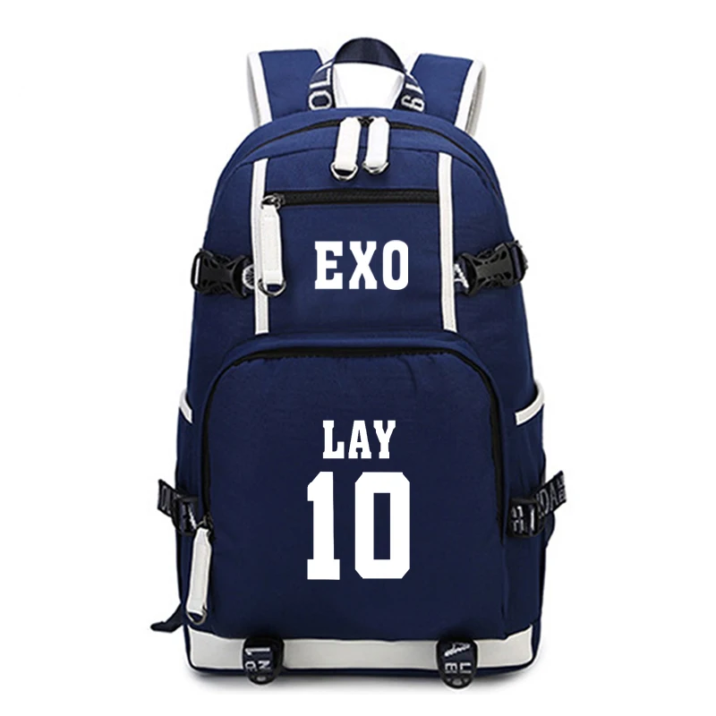 Kpop EXO модные классные школьные сумки студенческий рюкзак для ноутбука Детский Повседневный рюкзак для мальчиков и девочек рюкзак