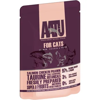

Aatu Pauchi for cats salmon, chicken, shrimp (AATU for cats salmon, chicken & prawn) 0,085*24