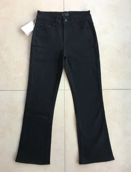 

Classic Black Women's Jeans Hight Waist Stretch Slim lady Micro Flare denim pants