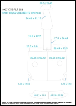 

1997 Cobalt 252 Swim Step & Cockpit Pad Boat EVA Teak Decking 1/4" 6mm