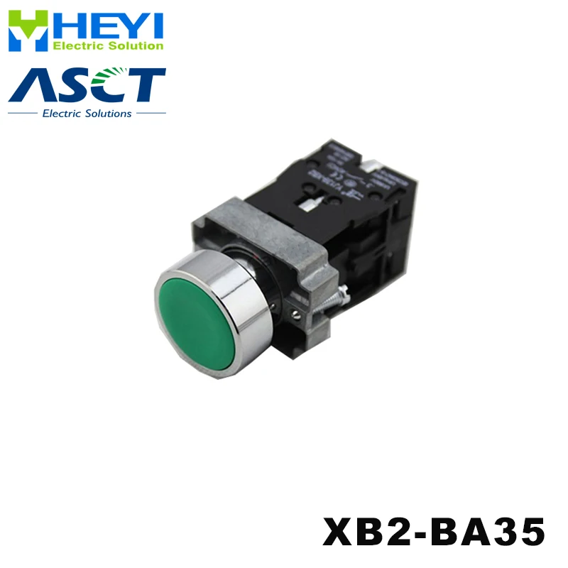 5 x 22mm 1 NO N//O Green Sign Momentary Push Button Switch 600V 10A US Stock