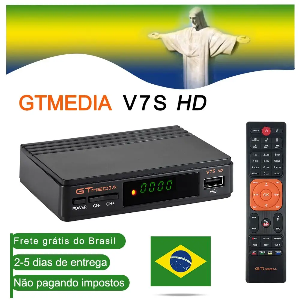 Бразильский рецептор Freesat V7S HDSatellite ТВ приемник+ USB wifi DVB-S2 1080P cccam Youtube gtmedia v7 поддержка ТВ-тюнера PK V8 Super