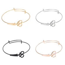 Ювелирный браслет, креативная мода, женские нежные ножницы, стильный парикмахерский браслет с ножницами, подарок