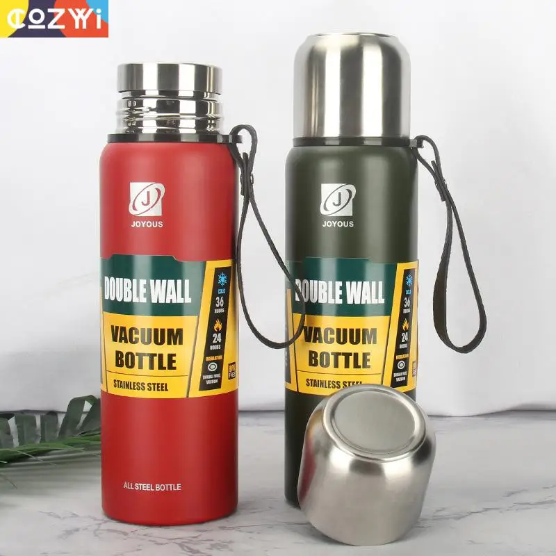 800 мл РОССИЯ 304 Нержавеющая сталь Спорт на открытом воздухе большая емкость дорожный чайник большой кофе кружка модный термос