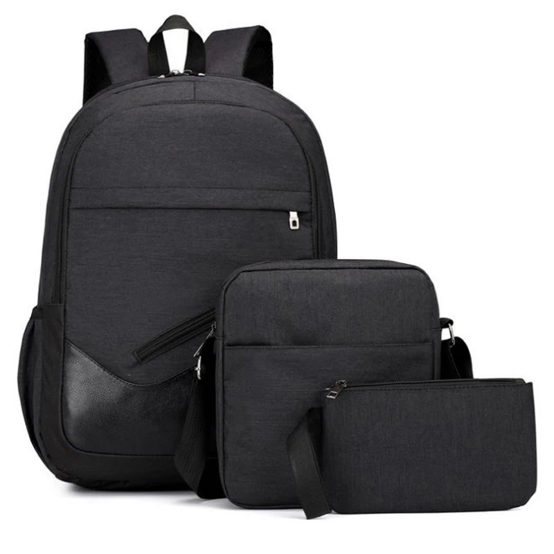 

Hot Selling 3Pcs/Set Unisex Backpack School Shoulder Bag Oxford Cloth Travel Bookbags Kit -B5