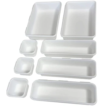 

Drawer Organizer (8 PCS) - Interlocking Desk Organizer Tray Drawer Dividers Snap Together for Custom Layout Non Slip