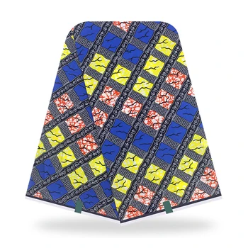 

Latest African Fabric Ankara Wax Textile/Kitenge/Pagnes for African dress 100% Cotton 6 yards YBGSW-166