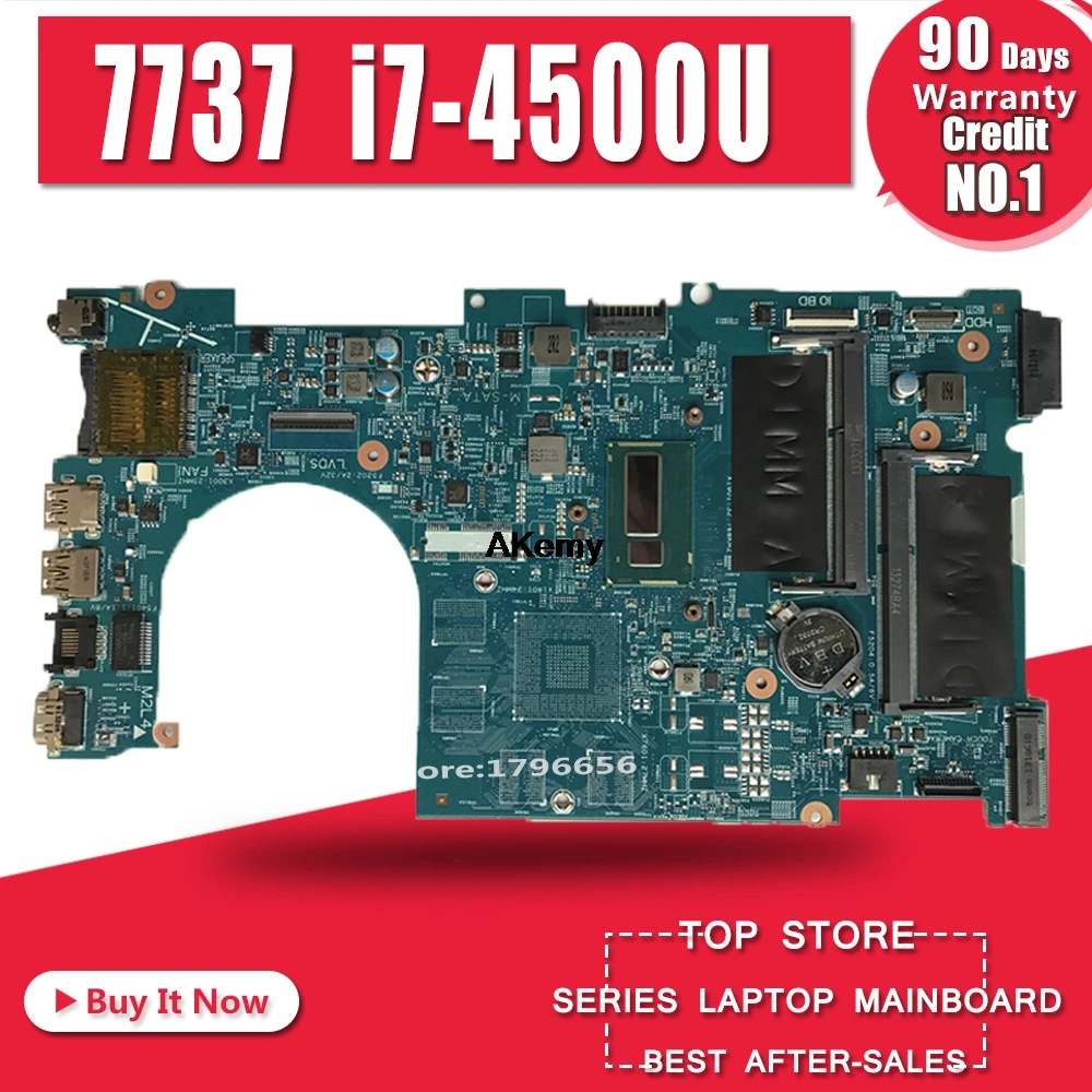 

FOR Dell Inspiron 17 7737 Laptop Motherboard 12309-1 W/i7-4510U CPU mainboard NC2TM CN-0NC2TM Motherboard tested 100% work