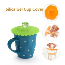 Новая многоразовая чашка крышка изоляция силиконовая Крышка герметичная Пылезащитная Алмазная крышка креативная кружевная чаша крышка безопасная Нетоксичная