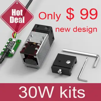

30W Laser Module Laser Head 450nm Blue Laser TTL Module Set for Laser Engraving Machine Wood Marking Cutting Tool