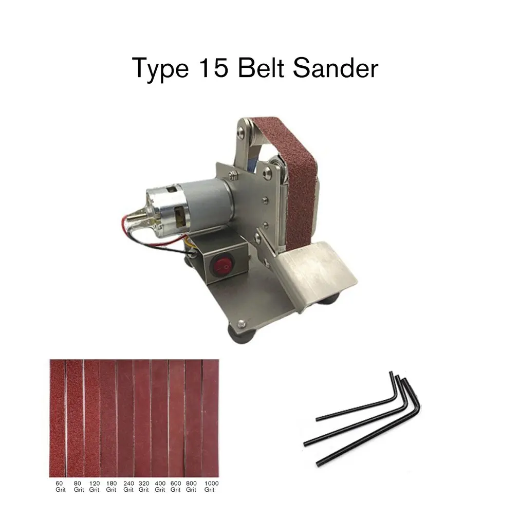 

Multifunctional Grinder Mini Electric Belt Sander Polishing Grinding Machine Cutter Edges Sharpener Belt Grinder Sanding