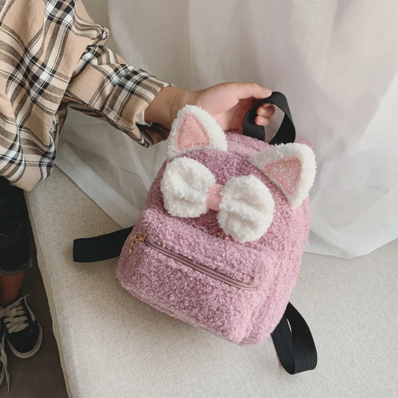Милый рюкзак с бантом для маленьких девочек, модная уличная сумка, детская школьная сумка, 5 цветов